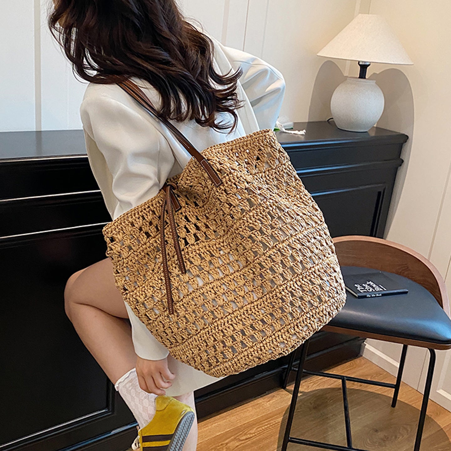 Handgewebte Makramee Strandtasche Brehn