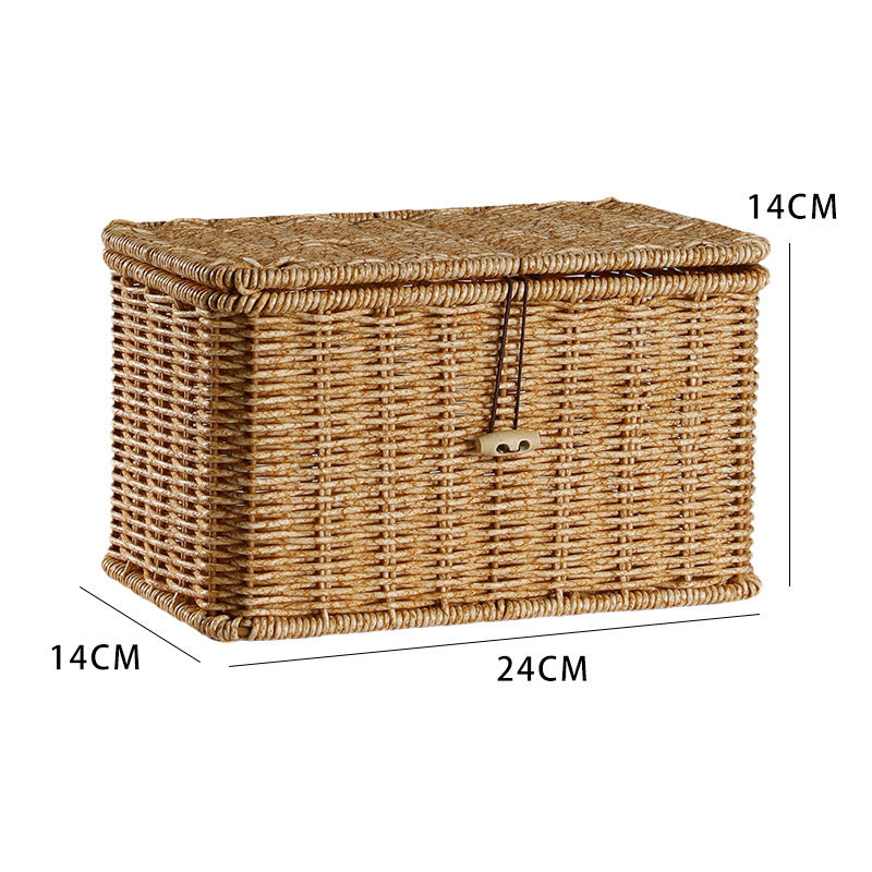 Handgefertigte Rattan Aufbewahrungstruhe Brehn