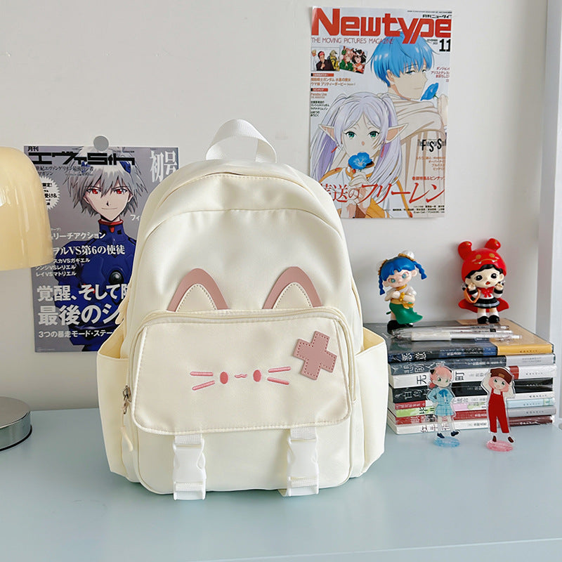 Süßer Katzenohren-Schulrucksack