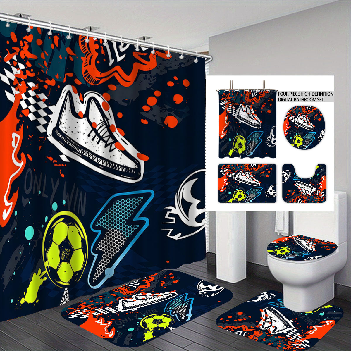 Basketball-Themen Badezimmer Dekor Set Brehn