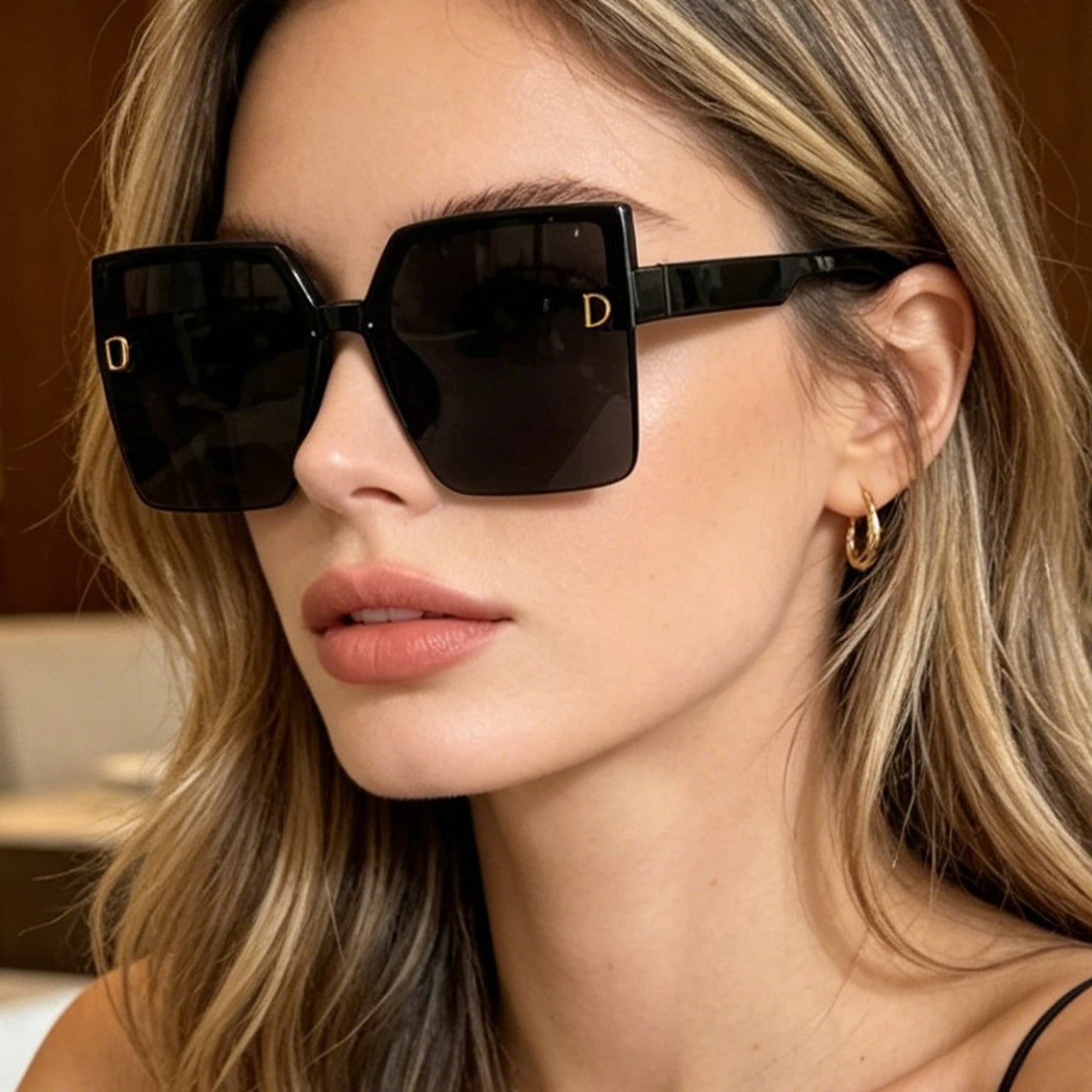 Damen quadratische Sonnenbrille mit elegantem Verlauf Brehn