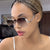 Damen auffällige Sonnenbrille mit funkelnden Applikationen Brehn