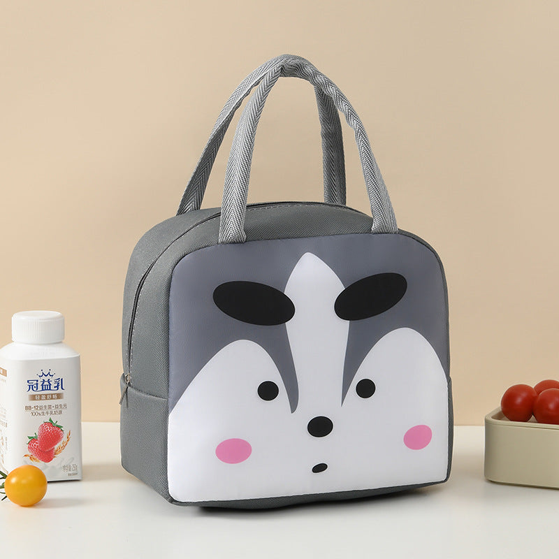 Süße tierische isolierte Lunch-Tasche Brehn