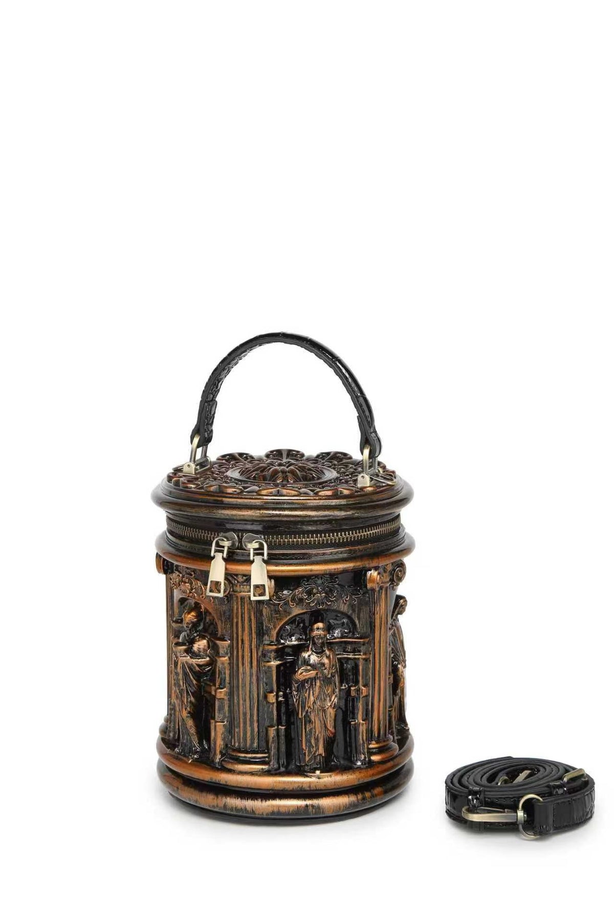 Skulpturaler Henkel-Eimer-Tasche