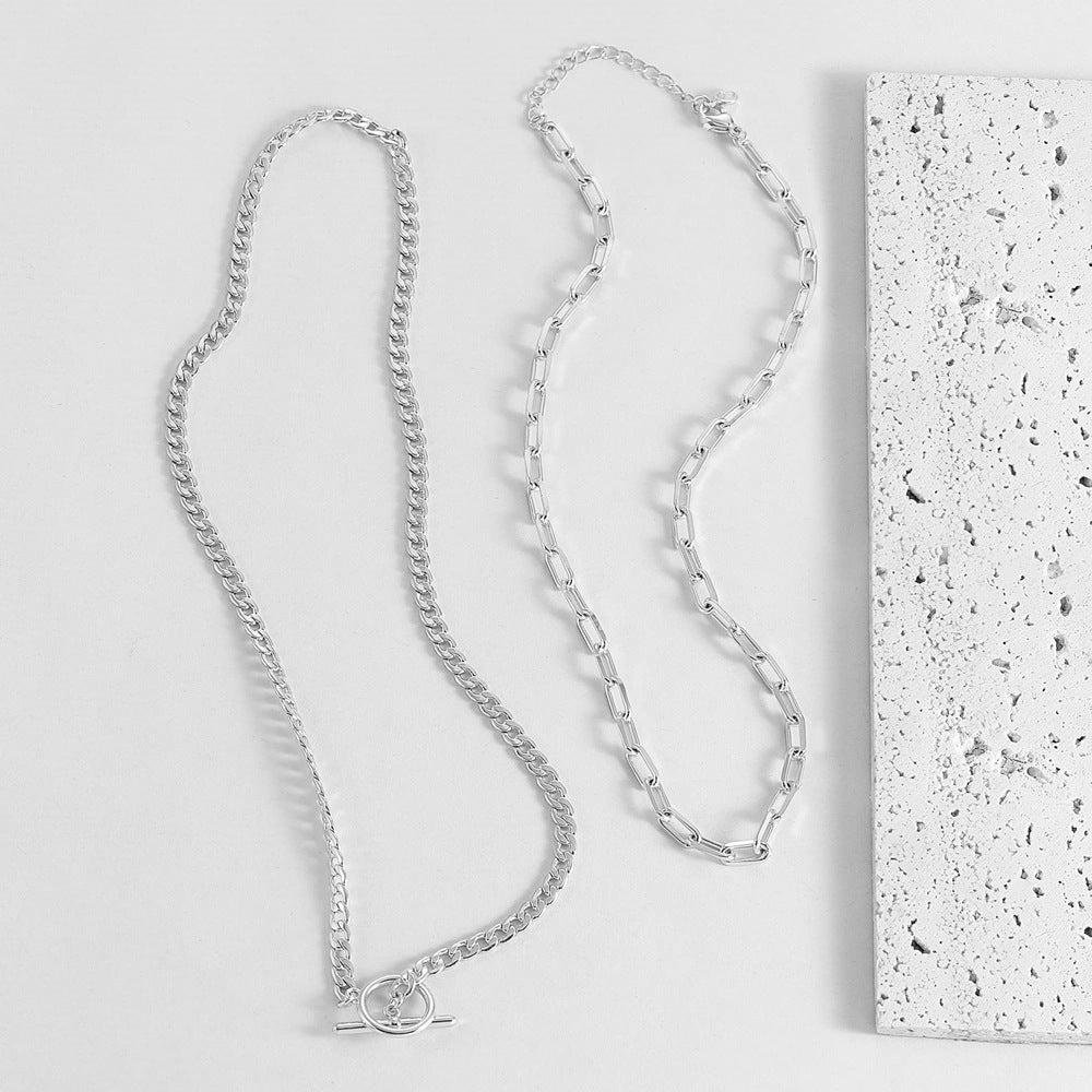 Elegante Silber Kettenhalskette Brehn