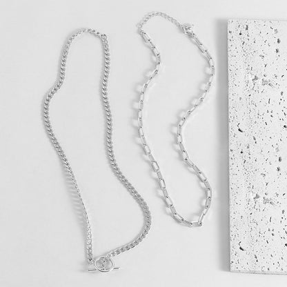 Elegante Silber Kettenhalskette Brehn