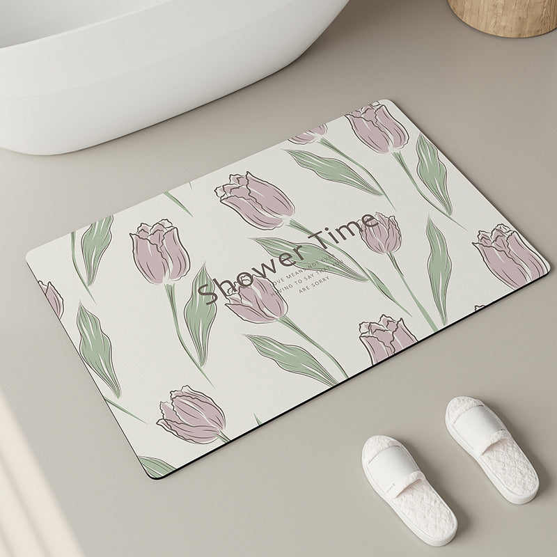 Blumendesign Duschmatte Brehn