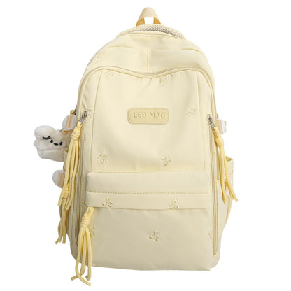 Stylischer Mehrfach-Taschen-Rucksack mit Anhänger Brehn
