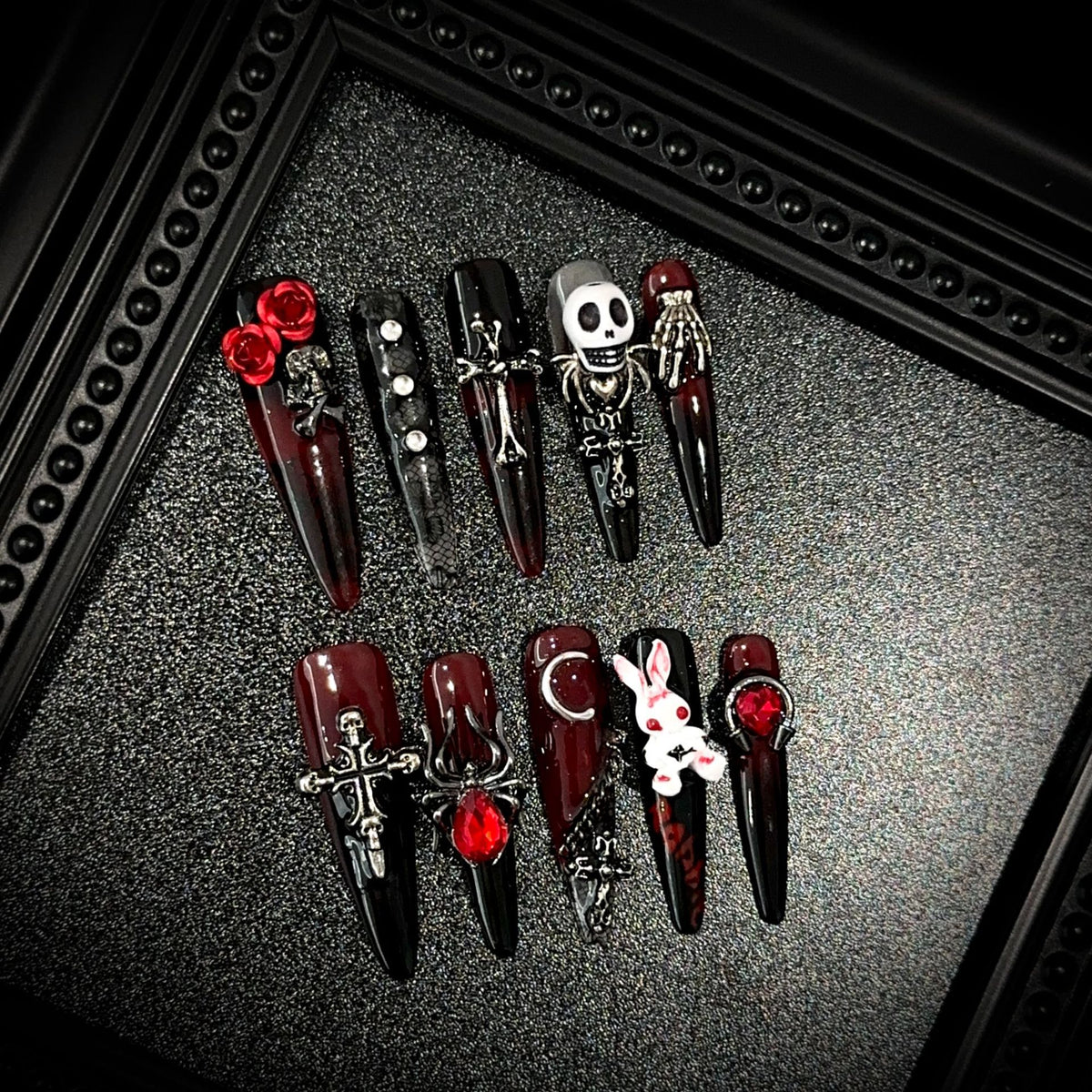 Gothic-Themen Dekorative Nagel Kunst Set