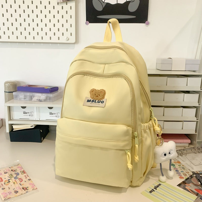 Lässiger Mehrfach-Taschen Schulrucksack