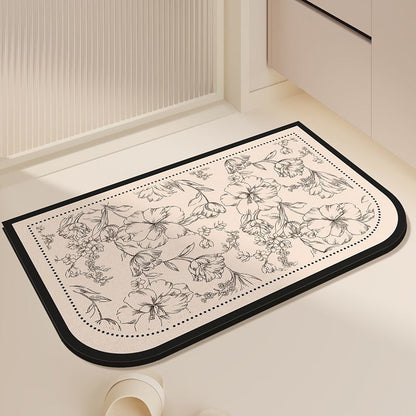 Elegante florale Druck Küchenmatte