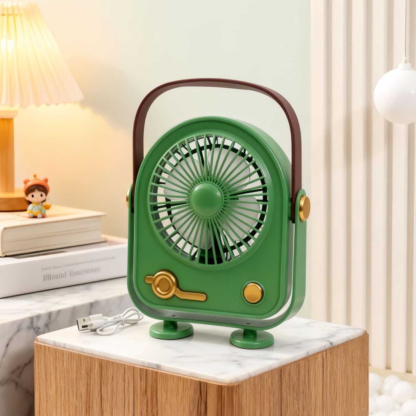 Damen tragbarer Mini Ventilator im Retro Design Brehn