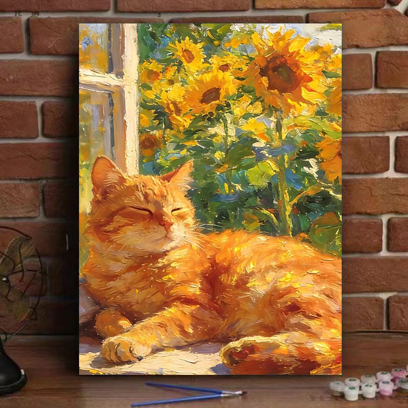 Gemütliche Katzen Wandkunst Brehn