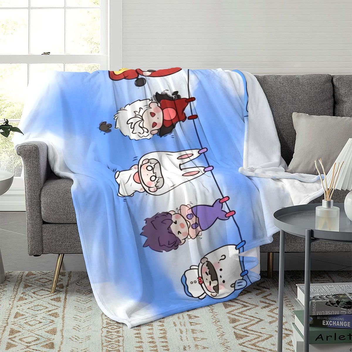 Weiches, cartoonartiges Fleece-Wurfdecke