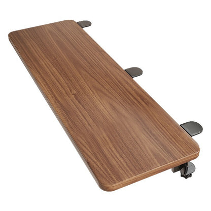 Clamp-On Dual-Tier Verstellbare Holz Schreibtisch Seitenregal Erweiterung