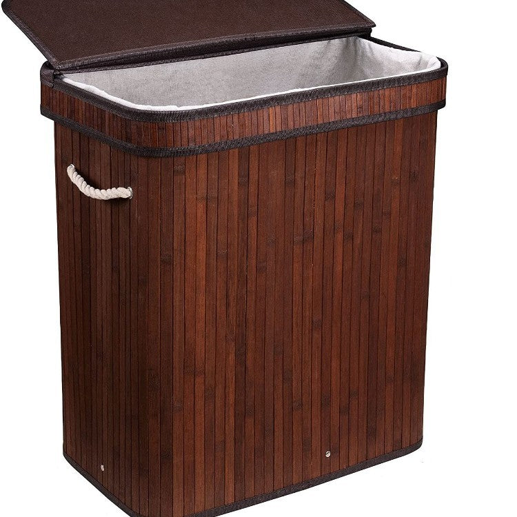 Eleganter Wäschekorb Aus Natürlichem Bambus Brehn
