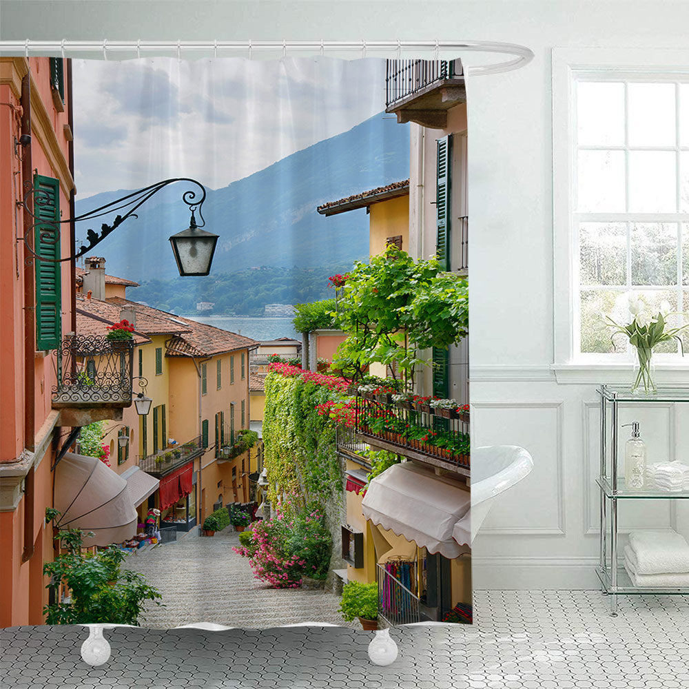Floral Lane-inspirierte Duschvorhang Brehn