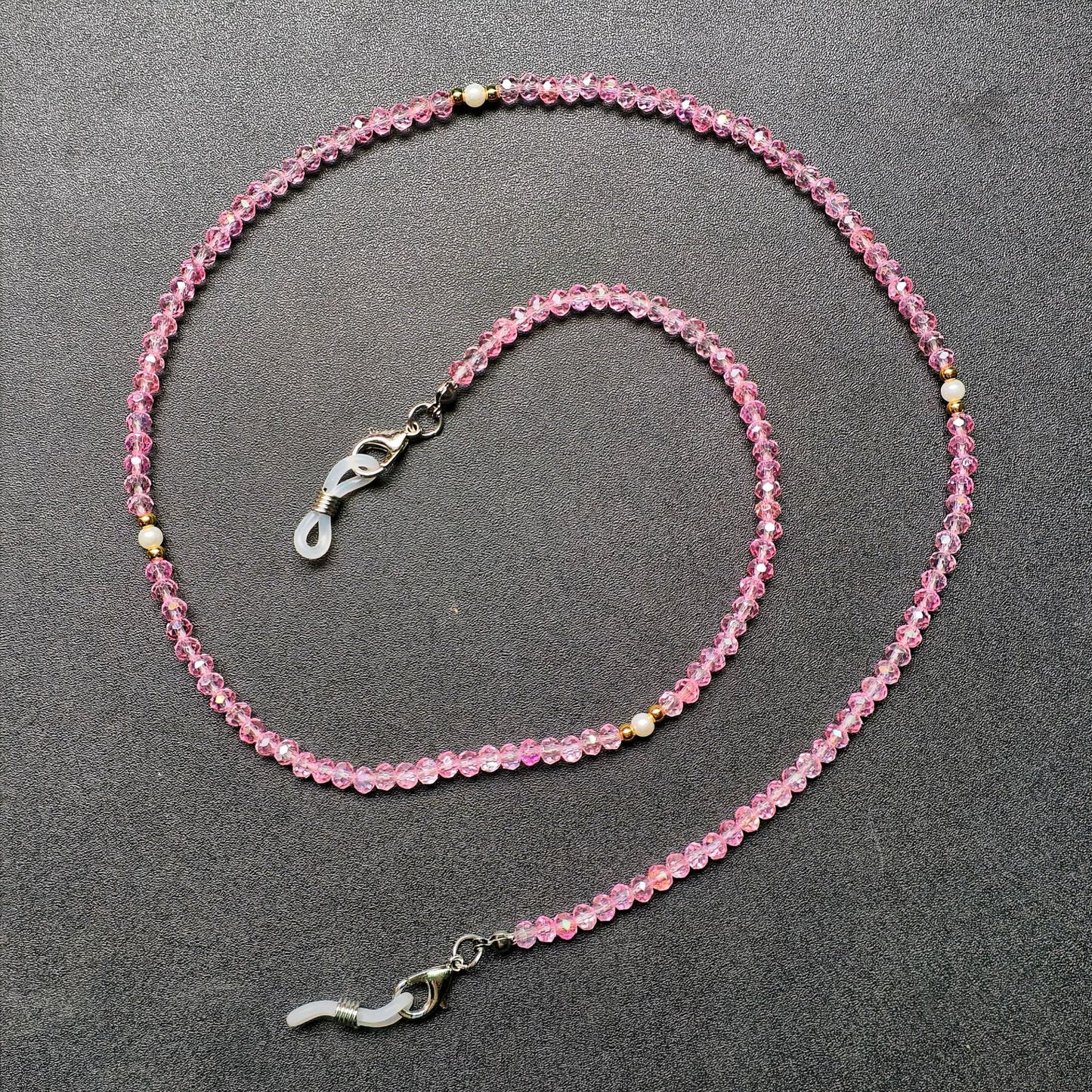 Elegante Brillenhalterkette mit Bunten Perlen Brehn
