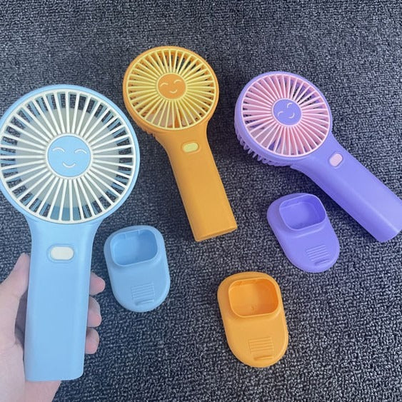 Unisex Tragbarer Handventilator mit integriertem Mobiltelefonhalter Brehn