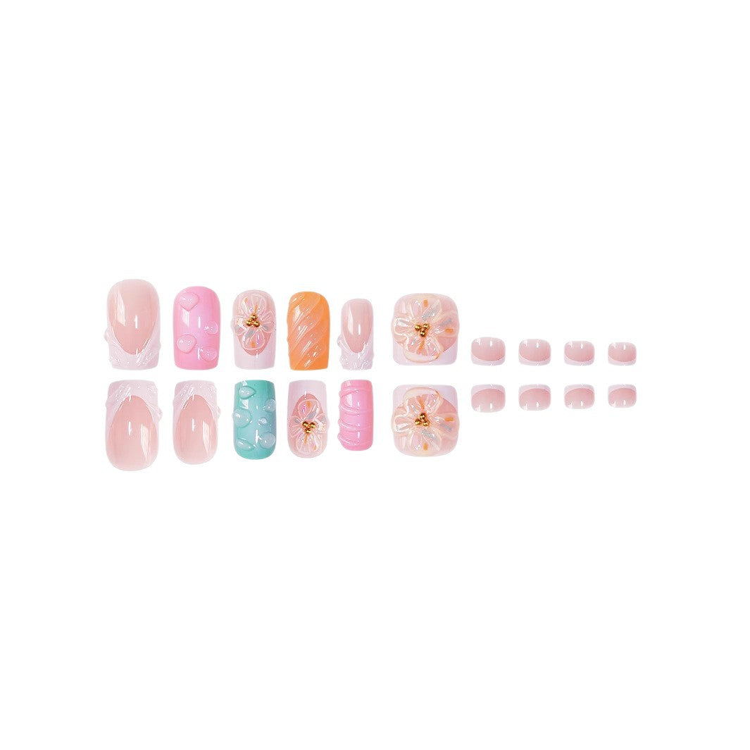 Elegantes Blumen-Nagelkunst-Set Brehn