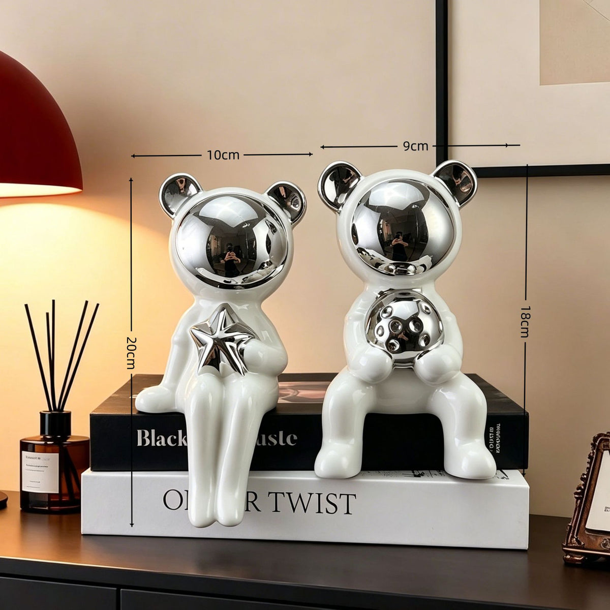 Dekorative Bärenstatue für die Wohnkultur-Darstellung