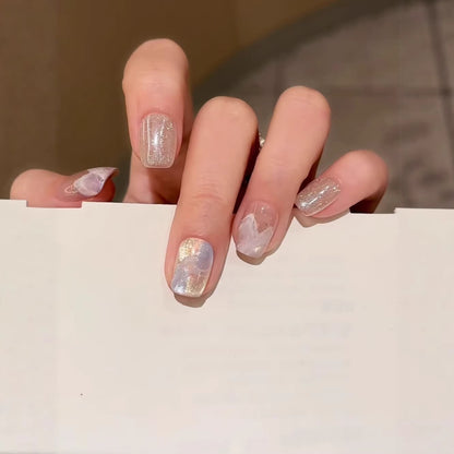 Dekorativer Glitzer Press-On Nagelset