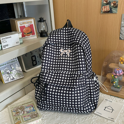 Süßer Gingham-Muster Mini Schulranzen