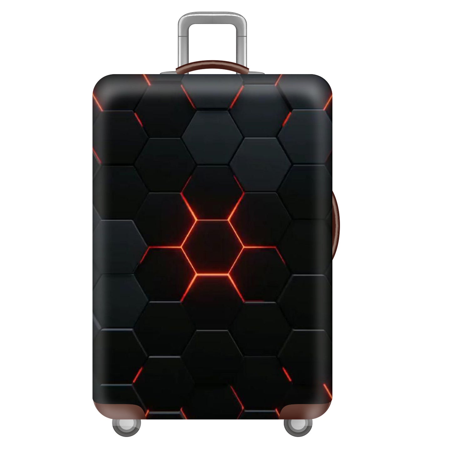 Unisex nan robuster Hartschalen-Trolley mit Polycarbonat-Außenschale und Autoemblem-Motiv Brehn