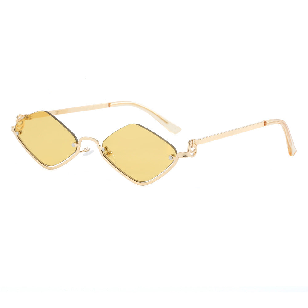 Damen modische quadratische Sonnenbrille mit luxuriösem Metallrahmen Brehn