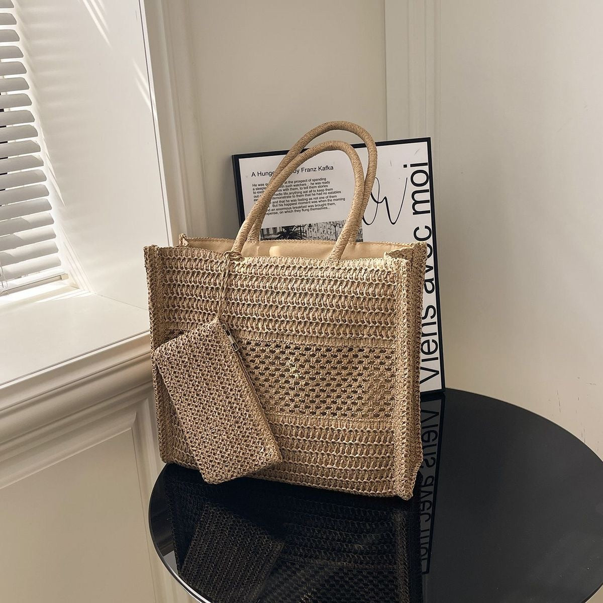 Handtasche Aus Natürlichem Geflecht Brehn