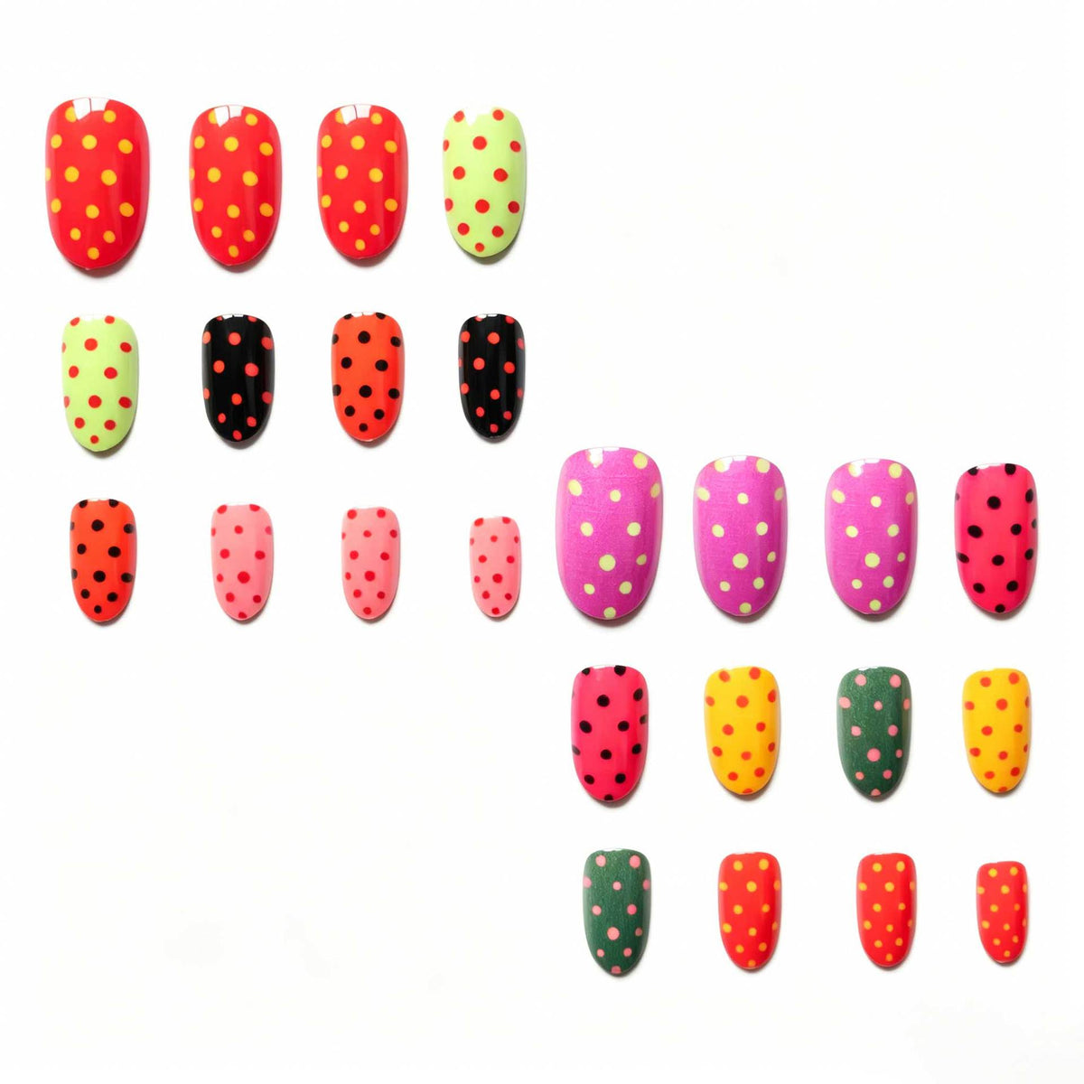 Künstlerisches Polka-Dot-Nagelkunst-Design-Kit
