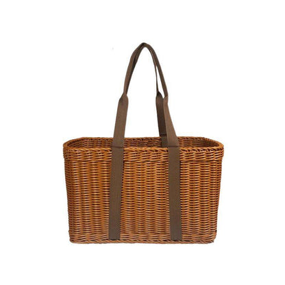 Woven Tote Bag mit verstärkten Tragegriffen Brehn
