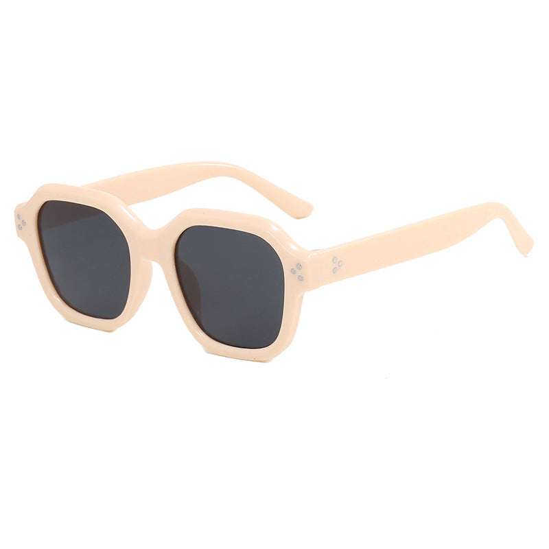 Damen modische quadratische Sonnenbrille mit verspiegelten Gläsern Brehn