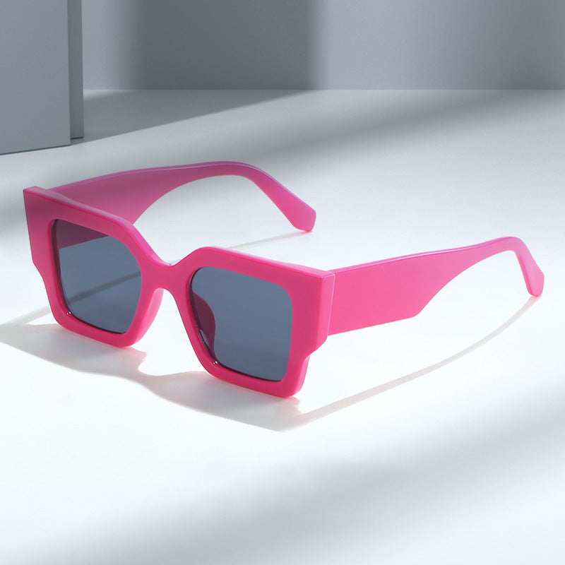 Damen Modische quadratische Sonnenbrille mit breitem Rahmen und UV-Schutz Brehn