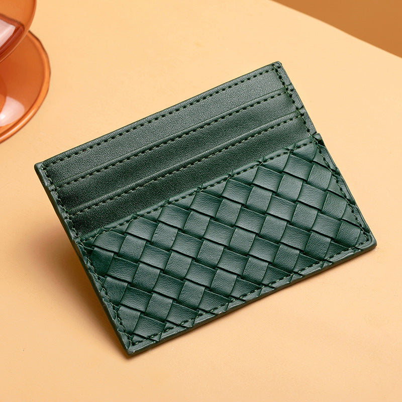 Woven Leather Card Holder Brehn