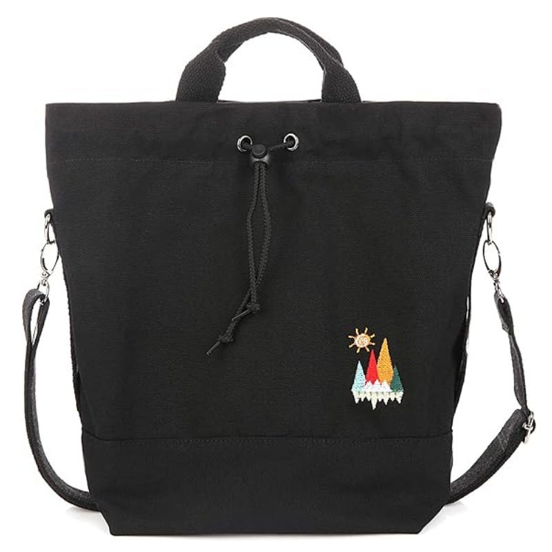 Freizeit-Rucksack mit Dekorativer Stickerei und Verstellbarem Tragesystem Brehn