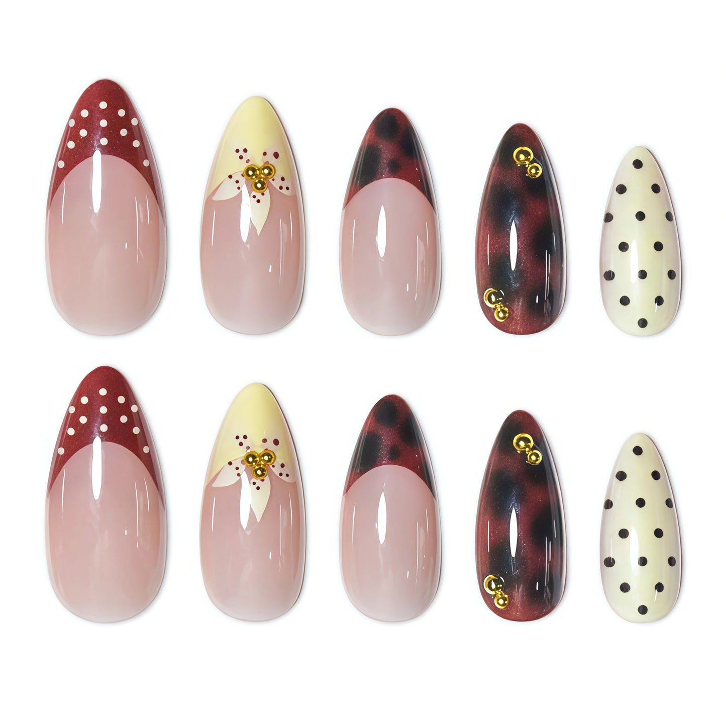 Künstlerische Blumengel-Nagelverlängerungen Brehn