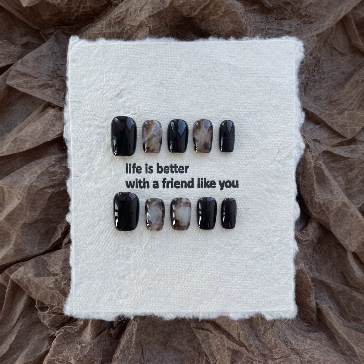 Abstract Marble Design Press-On Nails
