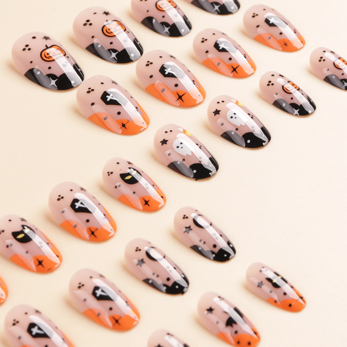 Halloween-Themen Press-On Nagelkunstset Brehn