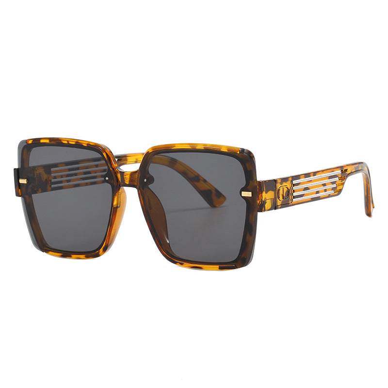 Damen quadratische Sonnenbrille mit trendigem Geometrie-Design Brehn