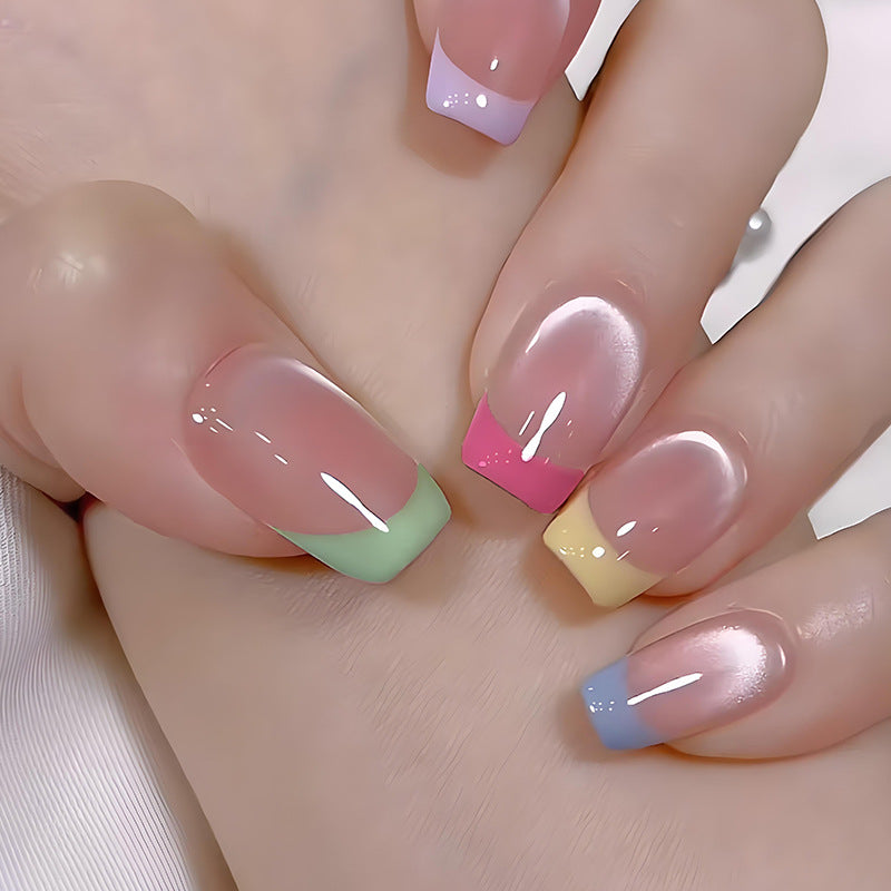 Kunstnagelset mit bunten French-Spitzen Brehn