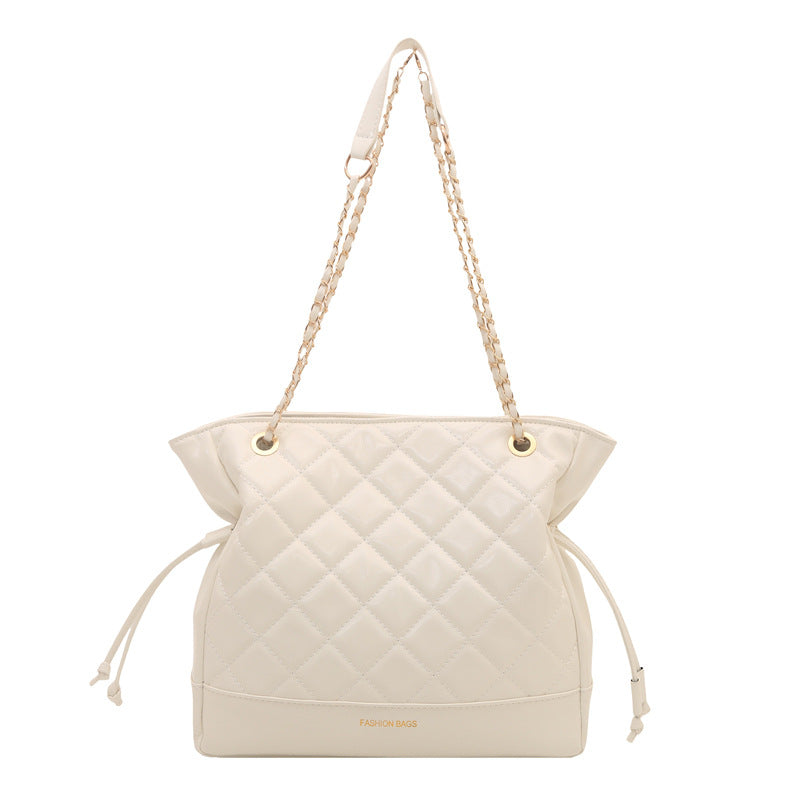 Gepolsterte Kunstleder-Shopper-Tasche