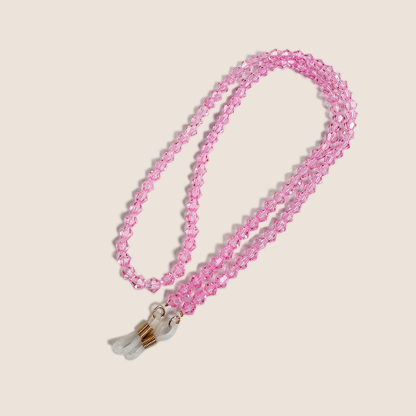Perlenbrille Kette mit klaren Spitzen Brehn