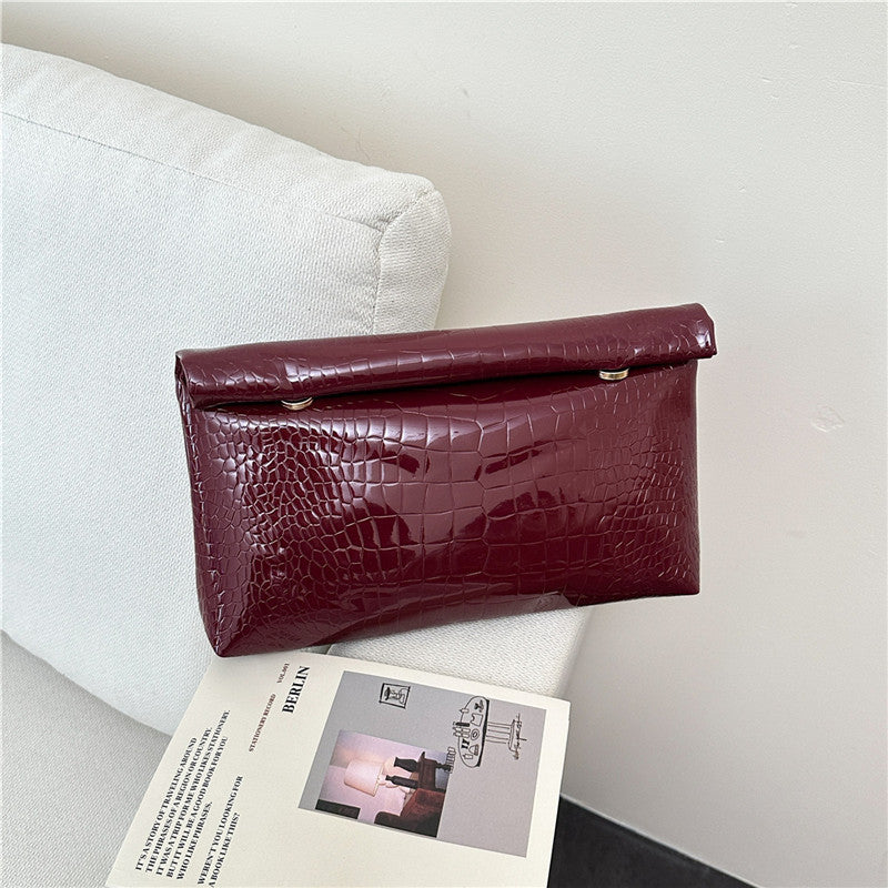 WoElegant Krokodil-Muster Clutch Tasche Brehn