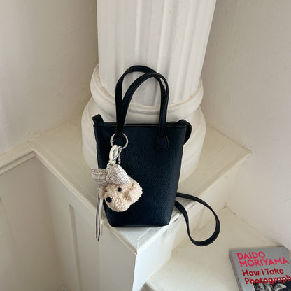 Kompakte Leder Mini Tote Tasche