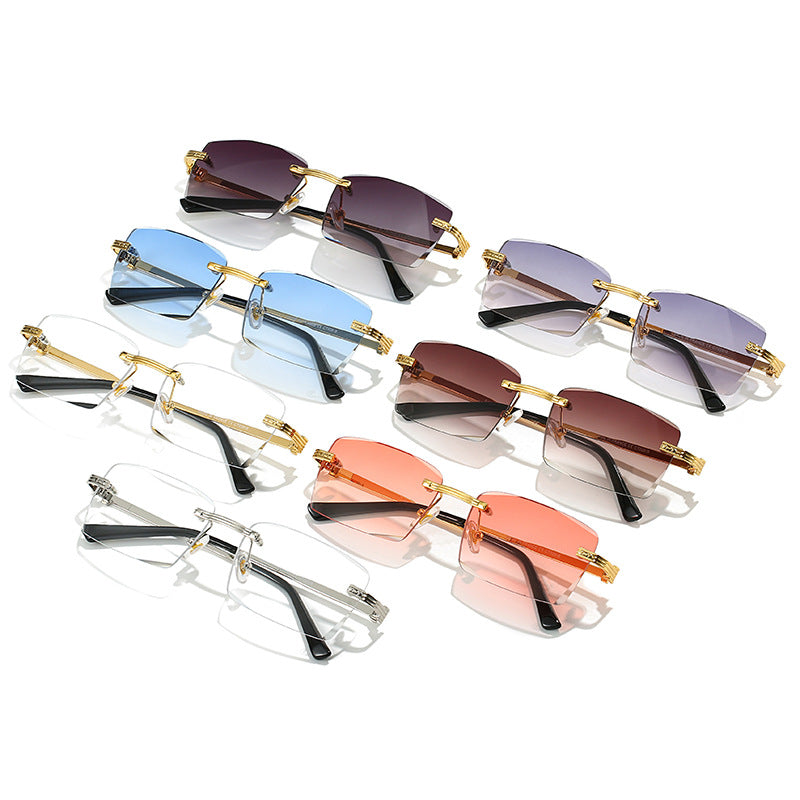 Damen exklusive geometrische Sonnenbrille mit luxuriösen Metallrahmen und polarisierenden Gläsern Brehn