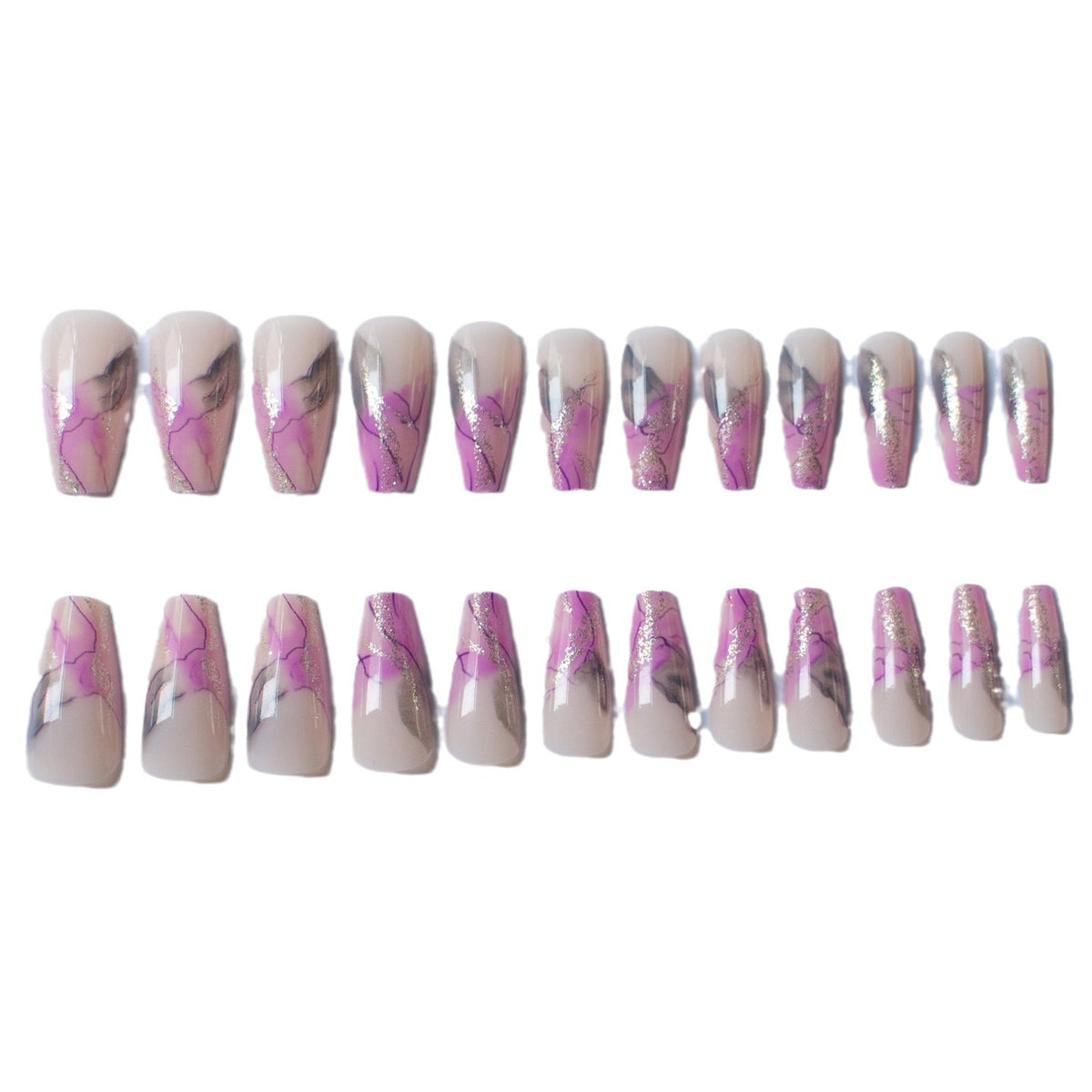 Künstlerisches Nageldesign-Set mit Marmor-Effekt