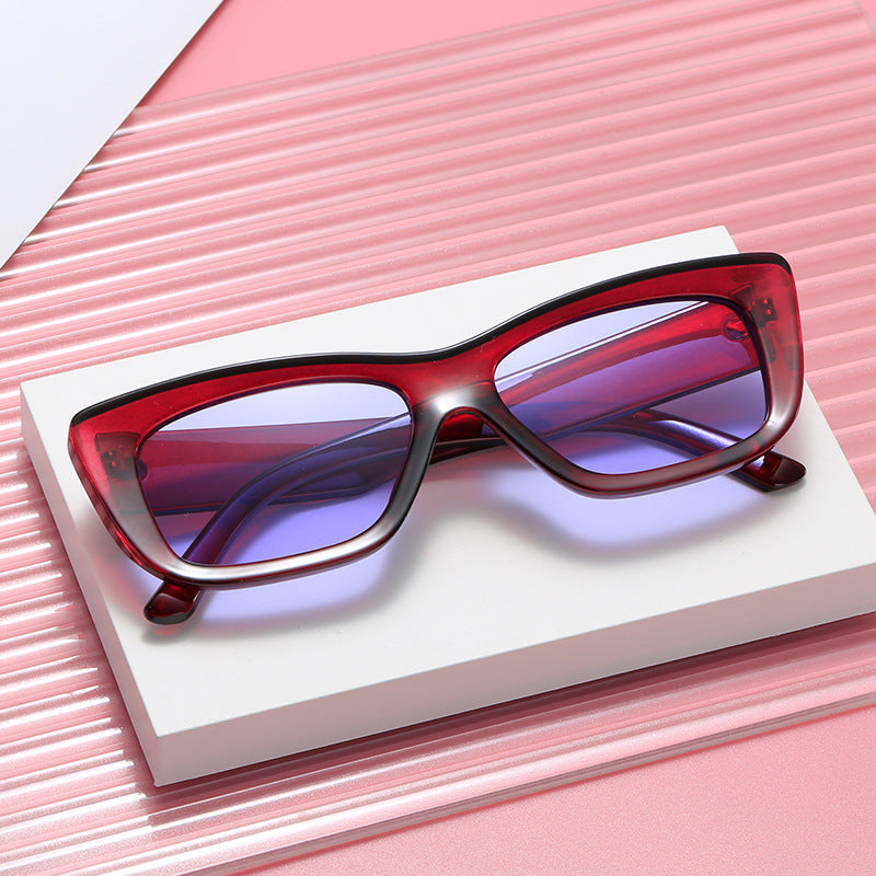 Damen modische Sonnenbrille mit rechteckigem Gestell Brehn