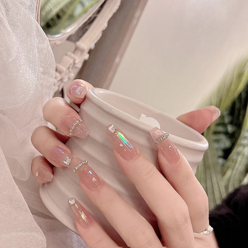Kunstnagelset mit glamourösen Strass- und Glitzerelementen Brehn