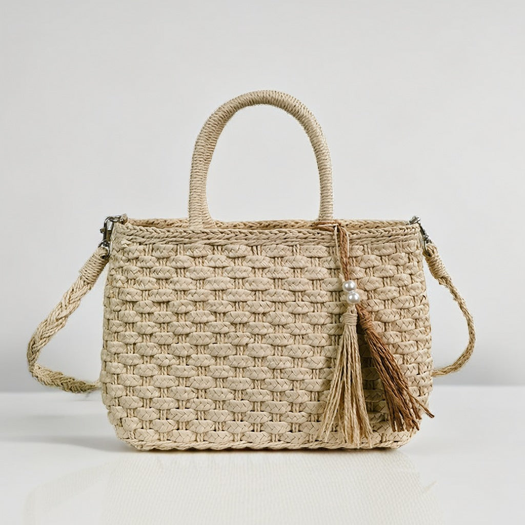 Woven Handtasche mit Kordelzug Brehn